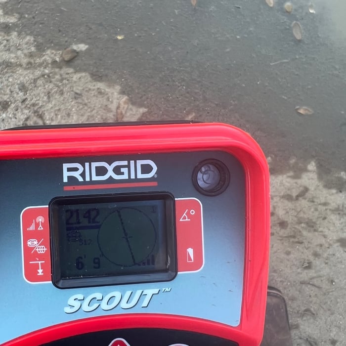 Ridgid Scout Wand picks the signal up from the camera head and transmits the location with depth