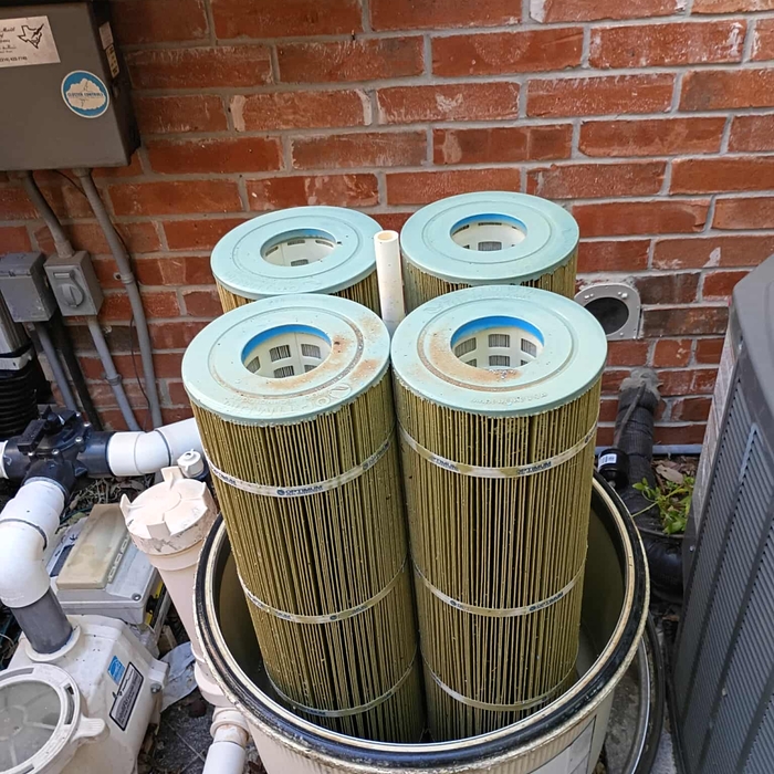 4 smaller sized filters, quite dirty
