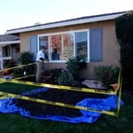 Preparing a safe environment for working on a sewer line replacement.