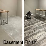 Before and After Basement Flooring
