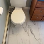 This is how it looked before the laminate flooring was installed.