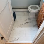 This is how it looked before the laminate flooring was installed.