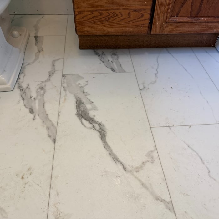 This is how it looked before the laminate flooring was installed.