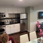 Looking at kitchen