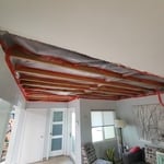 Ceiling Sheathing Project / 378.34 Ft2 / Living Room and Dinning Room / 12 Planks of 5/8 Inch Fire Resistant Drywall