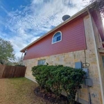 Finish product back left. All siding seams filled. Beautiful Satin finish.