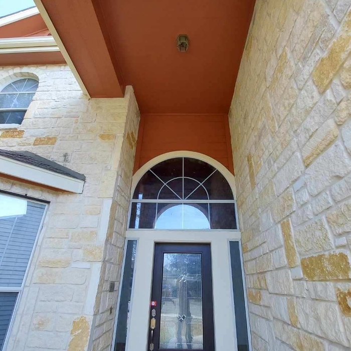 Front entry View. Finished product.