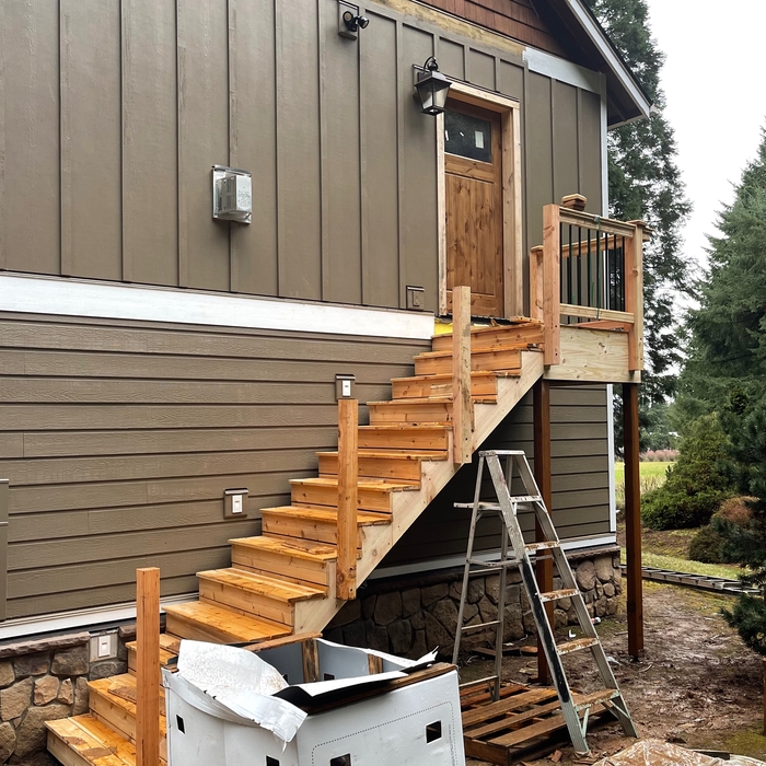 Steps for a custom home in Boring, OR