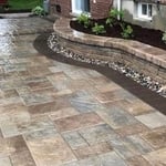 Paver patio and retaining wall