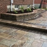 Paver patio and retaining wall