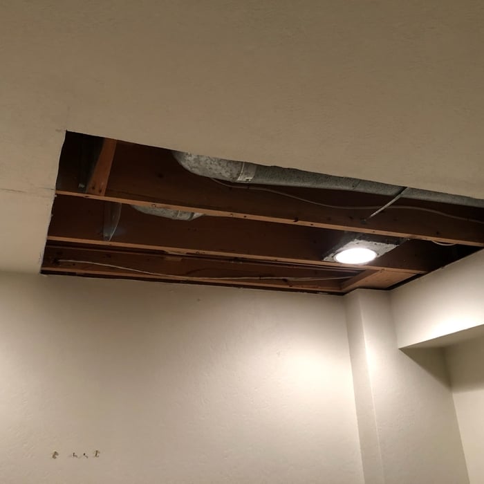 Replaced Ceiling Drywall