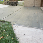 Side view of water control swail feeding to drain