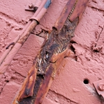 Damaged service wire