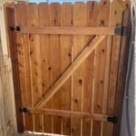 New wood gate backside.