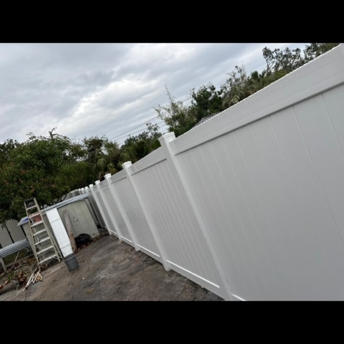 Fencing Project white vinyl. And 3 gates