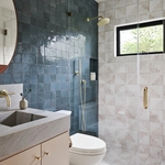 Curb less walk in shower