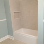 New Tub, Tile, Paint, Flooring In Bathroom