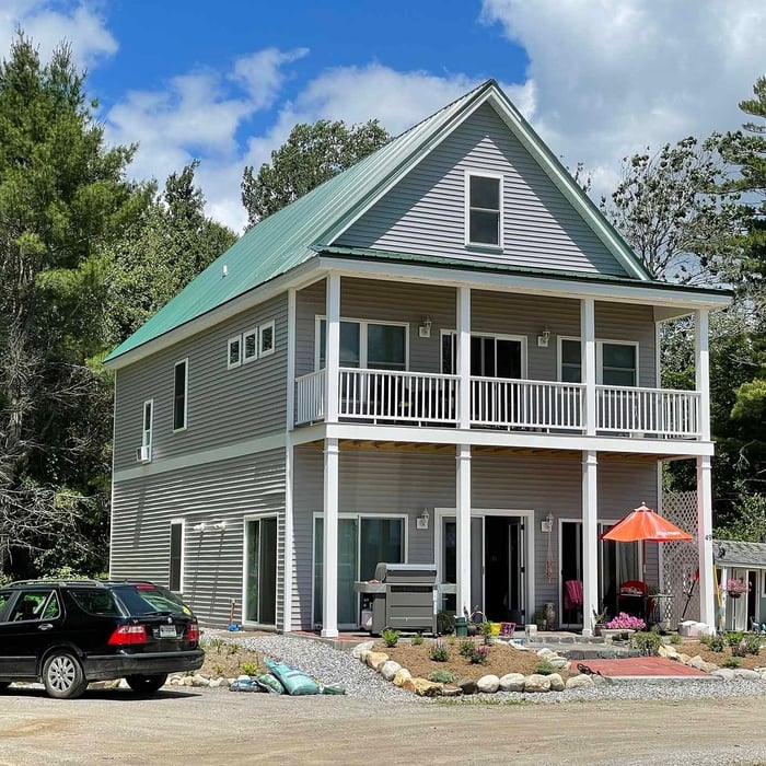 Exterior view facing water