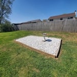 Stone bed after