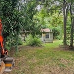 Sewer main line repair light landscaping and 2 homes re roofed