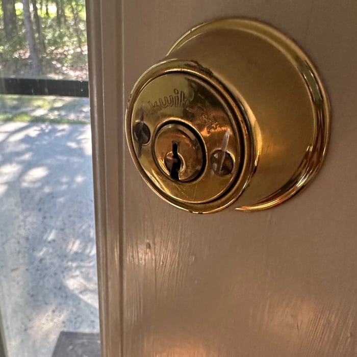 Had to open one way screws on double side lock