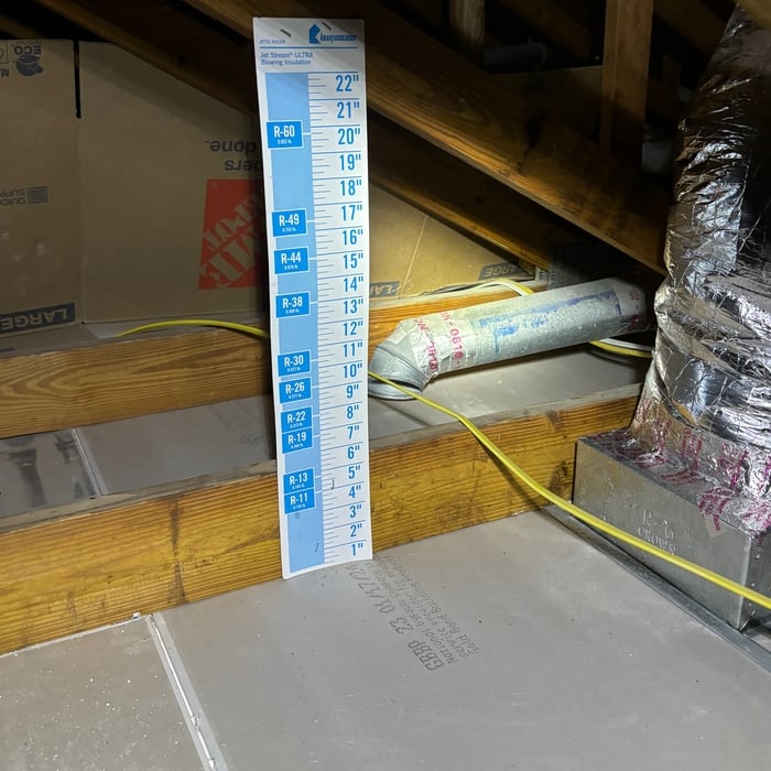 Before and After Blown-in Insulation