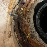 Flange rusted to the point it will not hold in bolts