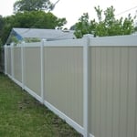 Tan and White PVC Fence