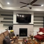 Full view of whole completed project. They look especially nice as the client has a great taste for decor.