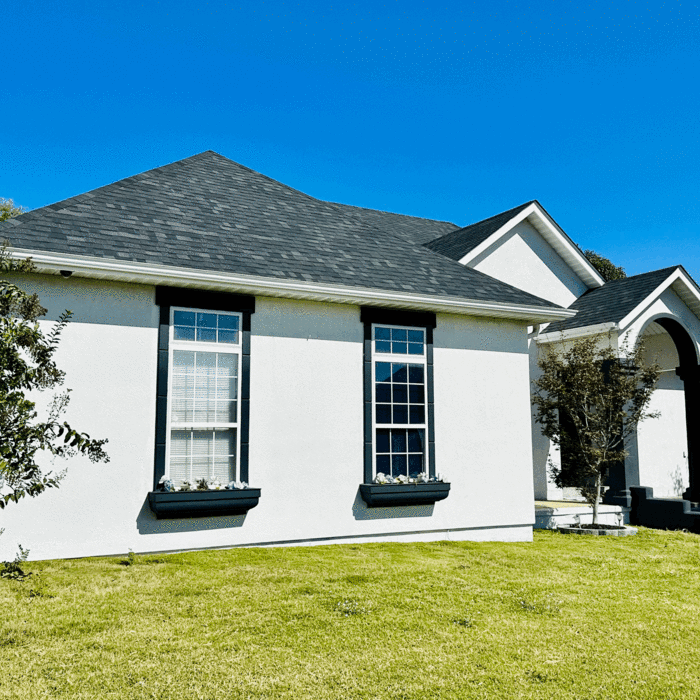 New exterior paint job and roof transformed this customer's home!