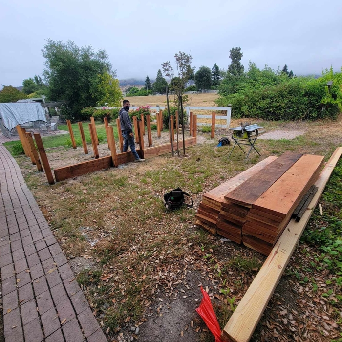 Redwood Garden Beds In Napa