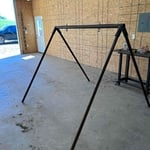 Camp fire cooking frame