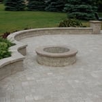 Patio with Wall and Firepit