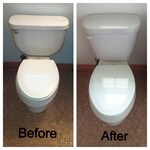 Toilet before and after