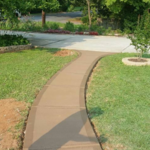 Colored concrete sidewalk