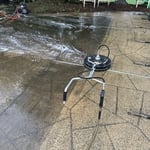 Light installation and power washing