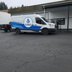New van at shop