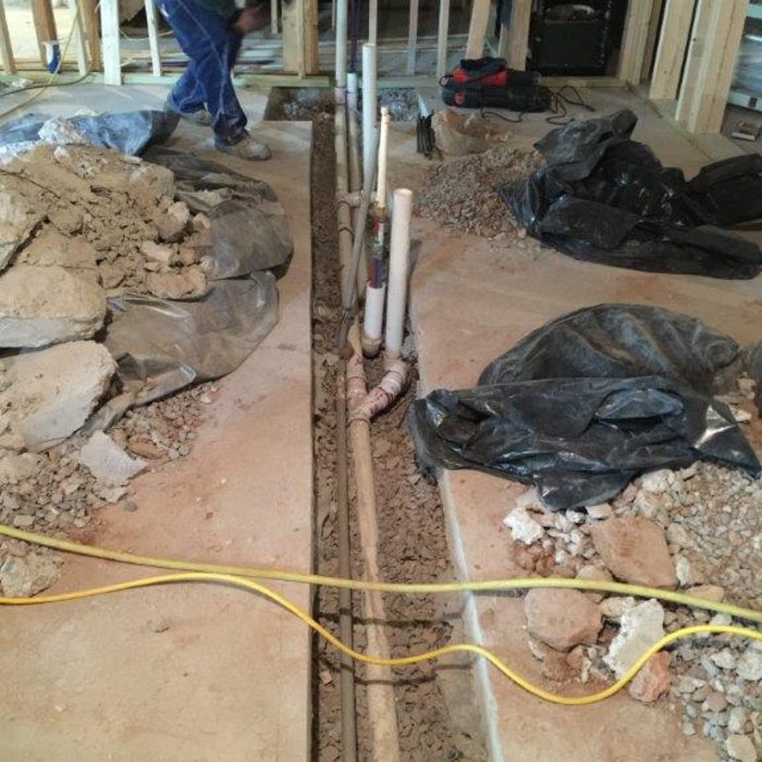 Basement Plumbing Ground Work