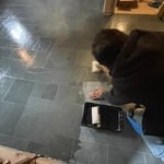 Pattern tile install