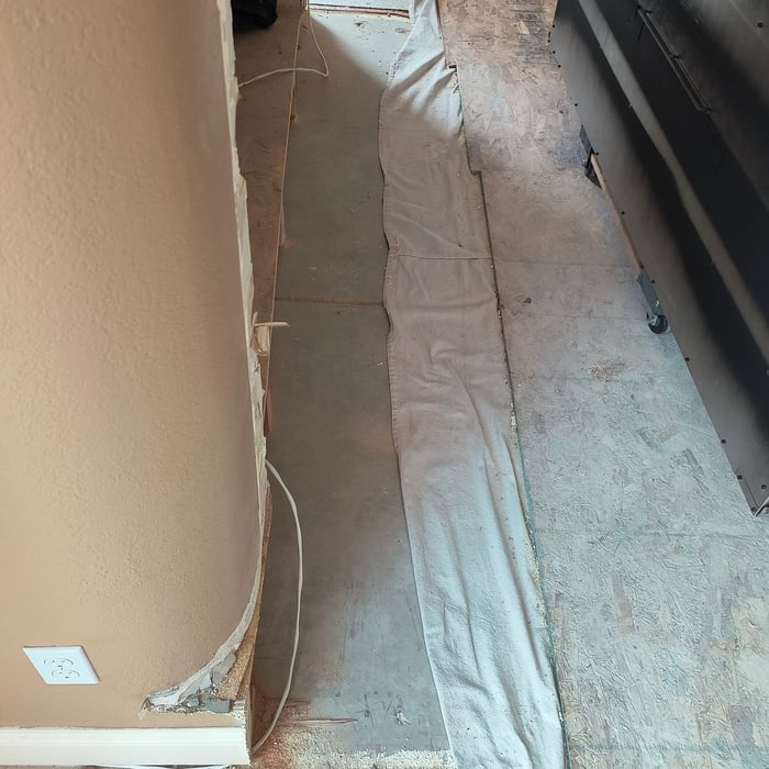 Prep for new fireplace