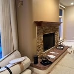 Old fireplace before demolition