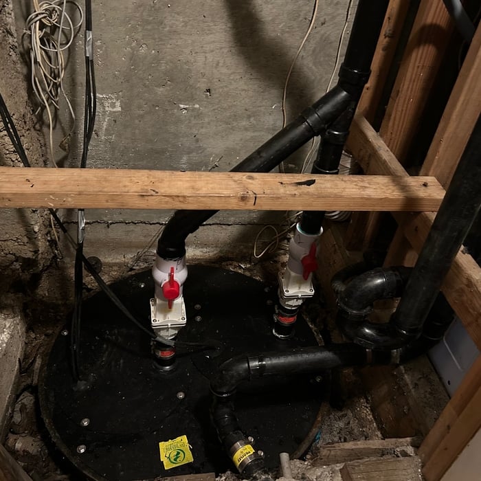 Installed new Zoeller sewer tank lid