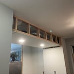 New electrical & lights installed. Wall buildouts formed.