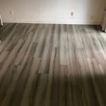 Tile installation, living room and kitchen