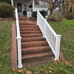 Handrails brick steps