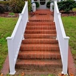 Handrails brick steps