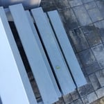 Steps built to come down onto the patio