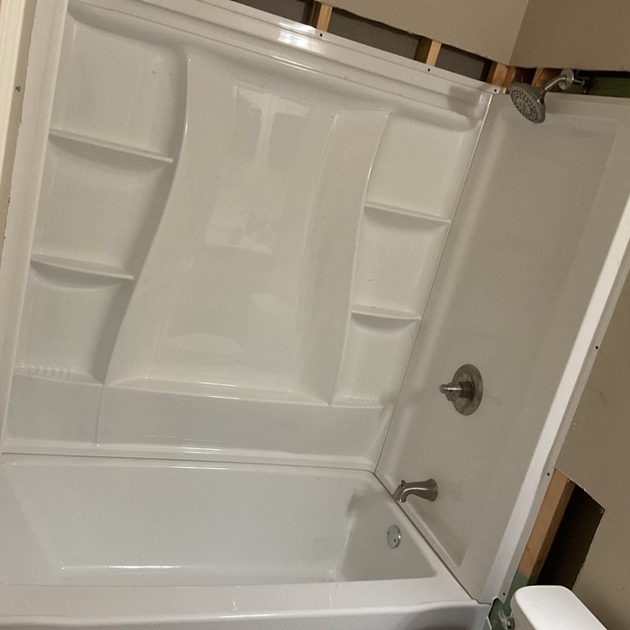 New shower installed