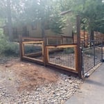Hog Fence built on a downward slope.
