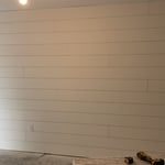 Tongue+Groove office wall